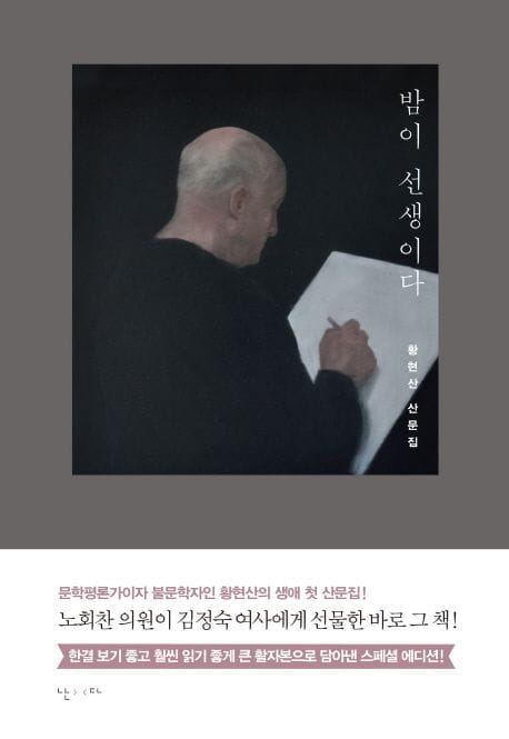 밤이 선생이다(큰 활자본) (황현산 산문집)
