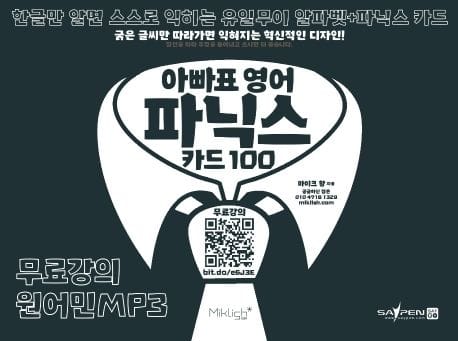 아빠표 영어 파닉스 카드 100 (한글만 알면 스스로 익히는 유일무이 알파벳+파닉스 카드)