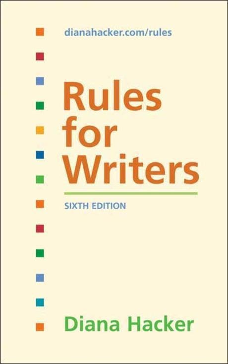 Rules For Writers, 6/e Paperback
