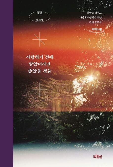 [큰글자도서] 사랑하기 전에 알았더라면 좋았을 것들 - 불안을 멈추고 나답게 사랑하기 위한 관계 솔루션