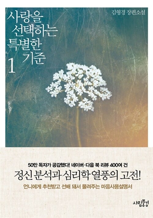사랑을 선택하는 특별한 기준 1 (김형경 장편소설)