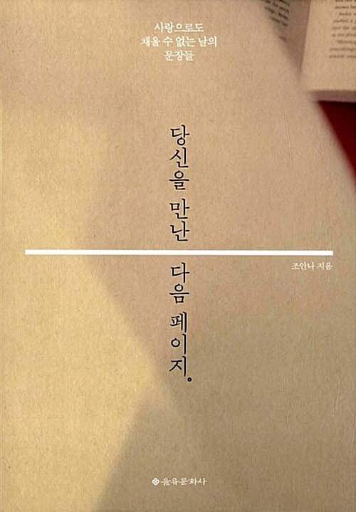 당신을 만난 다음 페이지 (사랑으로도 채울 수 없는 날의 문장들)