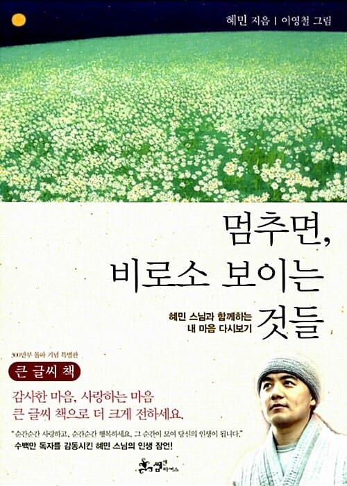 멈추면, 비로소 보이는 것들 (큰 글씨 책,혜민 스님과 함께하는 내 마음 다시보기)