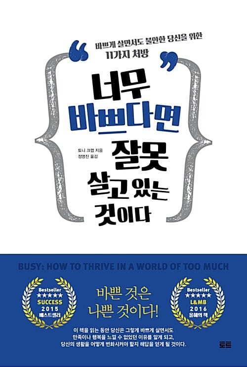 너무 바쁘다면 잘못 살고 있는 것이다 (바쁘게 살면서도 불안한 당신을 위한 11가지 처방)