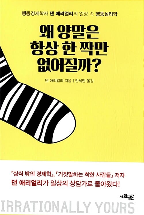 왜 양말은 항상 한 짝만 없어질까? (행동경제학자 댄 애리얼리의 일상 속 행동심리학)