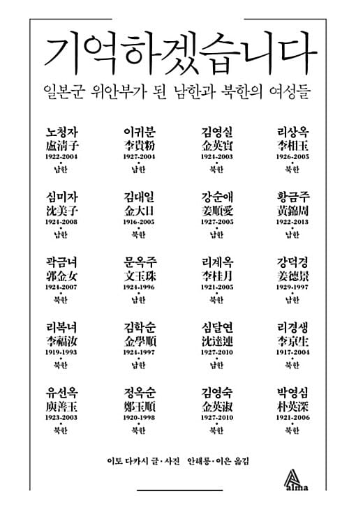 기억하겠습니다 (일본군 위안부가 된 남한과 북한의 여성들)