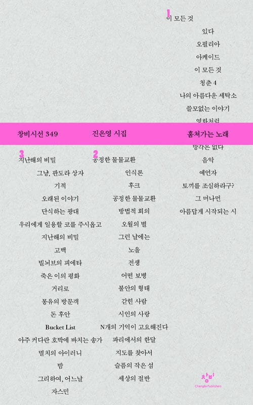 훔쳐가는 노래 (진은영 시집)