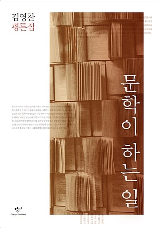 문학이 하는 일 (김영찬 평론집)