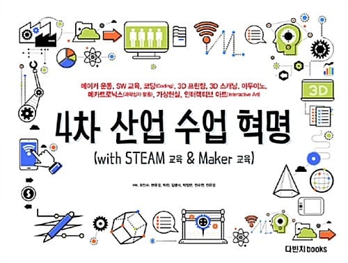 4차 산업 수업 혁명: with STEAM 교육 & Maker 교육 (메이커 운동, SW 교육, 코딩 교육, 3D 스캐닝, 3D 프린팅, 아두이노, 메카트로닉스(과학상자), 가상현실, 인터렉티브 아트(Interactive Art))