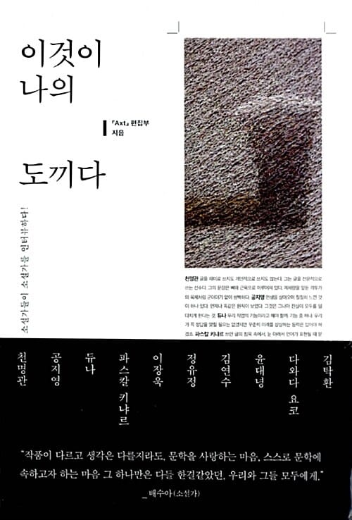 이것이 나의 도끼다 :소설가들이 소설가를 인터뷰하다!