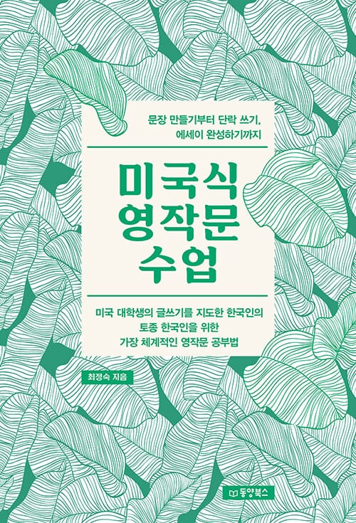 미국식 영작문 수업 :미국 대학생의 글쓰기를 지도한 한국인의 토종 한국인을 위한 가장 체계적인 영작문 공부법