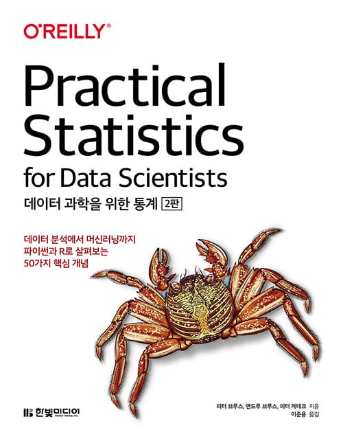 데이터 과학을 위한 통계 : 데이터 분석에서 머신러닝까지 파이썬과 R로 살펴보는 50가지 핵심 개념 (2판)