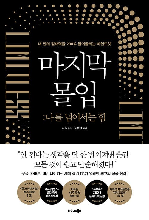 마지막 몰입 - 나를 넘어서는 힘
