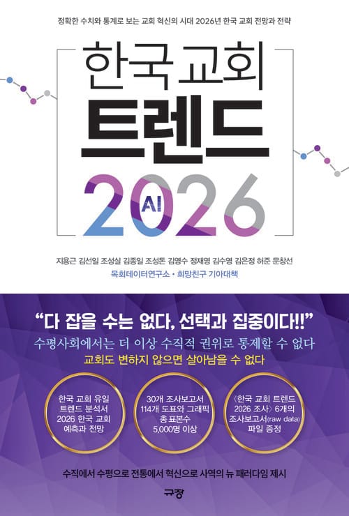 한국 교회 트렌드 2026 - 정확한 수치와 통계로 보는 교회 혁신의 시대 2026년 한국 교회 전망과 전략