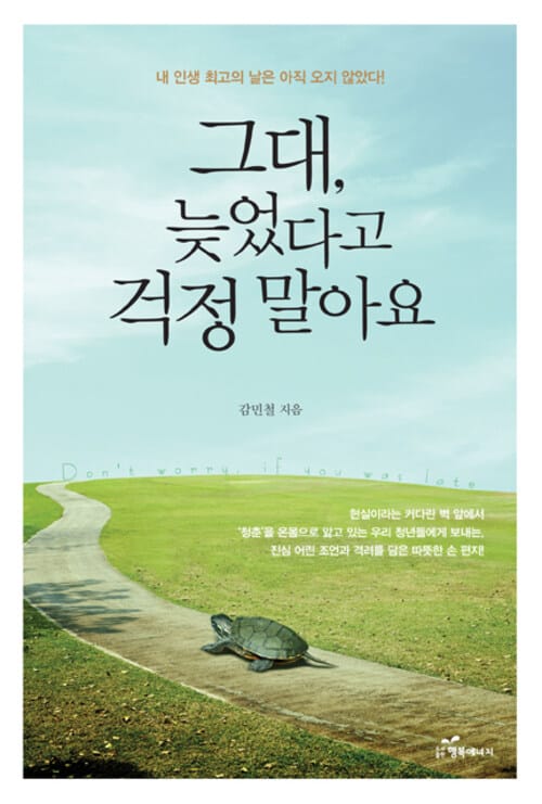 그대, 늦었다고 걱정 말아요 - 현실이라는 커다란 벽 앞에서 청춘을 온몸으로 앓는 청년들에게 보내는 격려와 조언