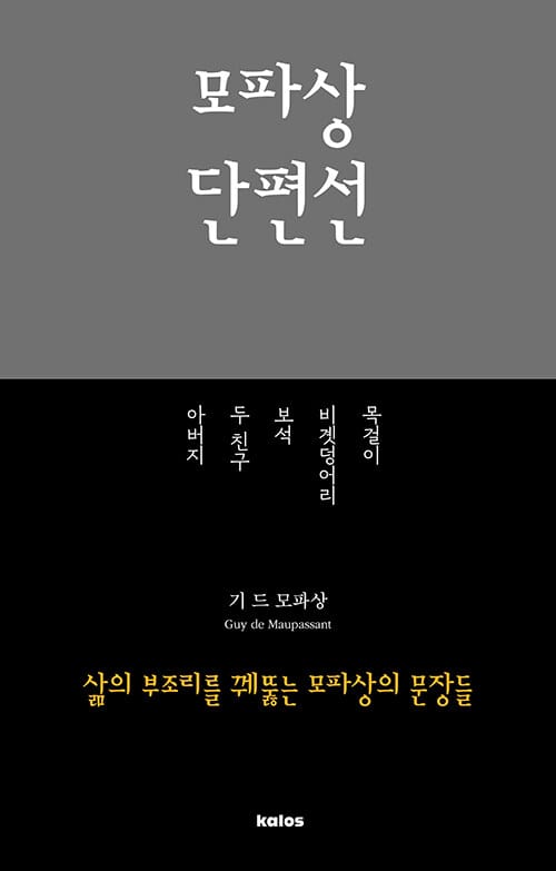 모파상 단편선 - 삶의 부조리를 꿰뚫는 모파상의 단편들