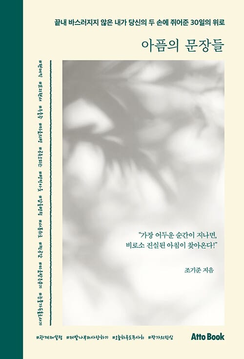 아픔의 문장들 - 끝내 바스러지지 않은 내가 당신의 두 손에 쥐어준 30일의 위로