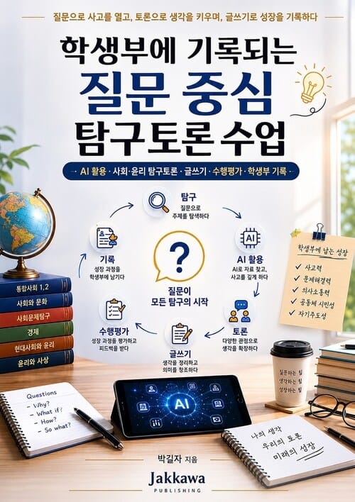 학생부에 기록되는 질문 중심 탐구토론 수업 - AI활용 사회·윤리 탐구토론•글쓰기•수행평가•학생부 기록