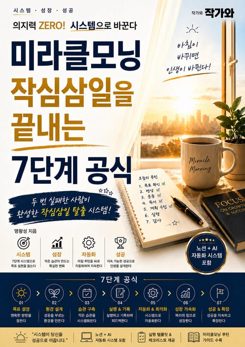따라하면 성공하는 미라클모닝 7단계공식 - 의지력 ZERO! 시스템으로 바꾼다.