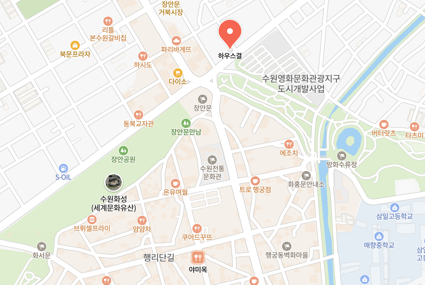 하우스 결 위치 지도