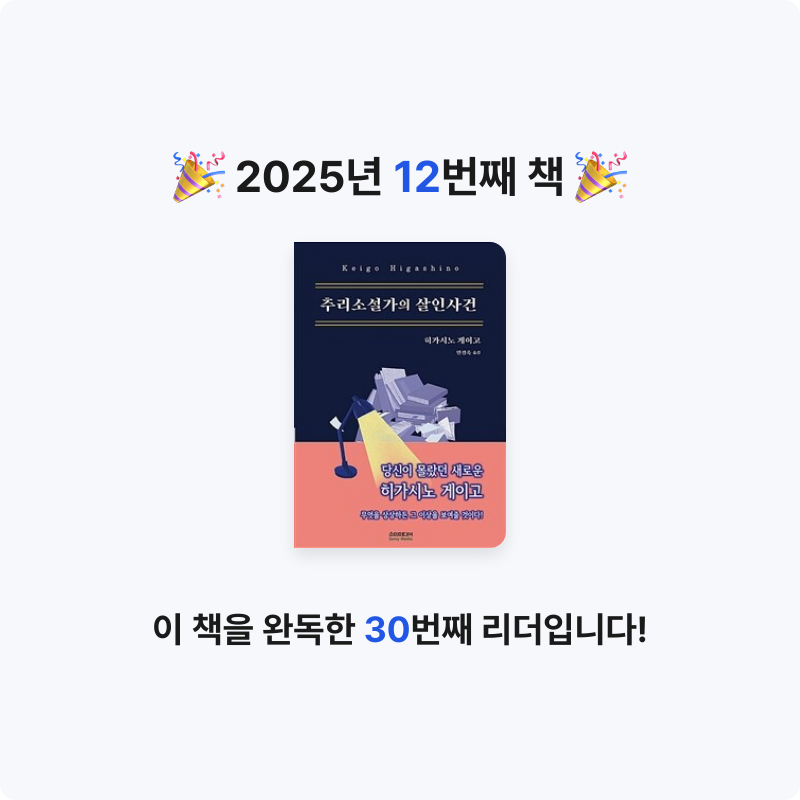 국화님의 리뷰 이미지 0 - 추리소설가의 살인사건 