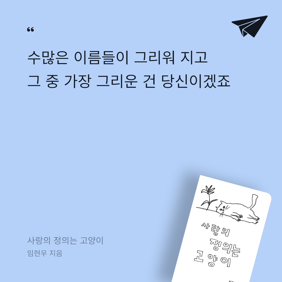 우주님의 사랑의 정의는 고양이 게시물 이미지