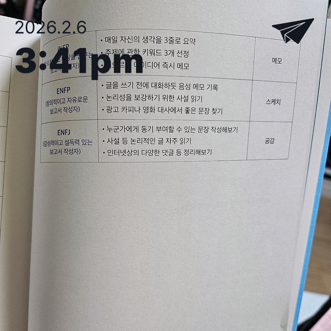 주진숙님의 MBTI 유형별 보고서 작성법 게시물 이미지