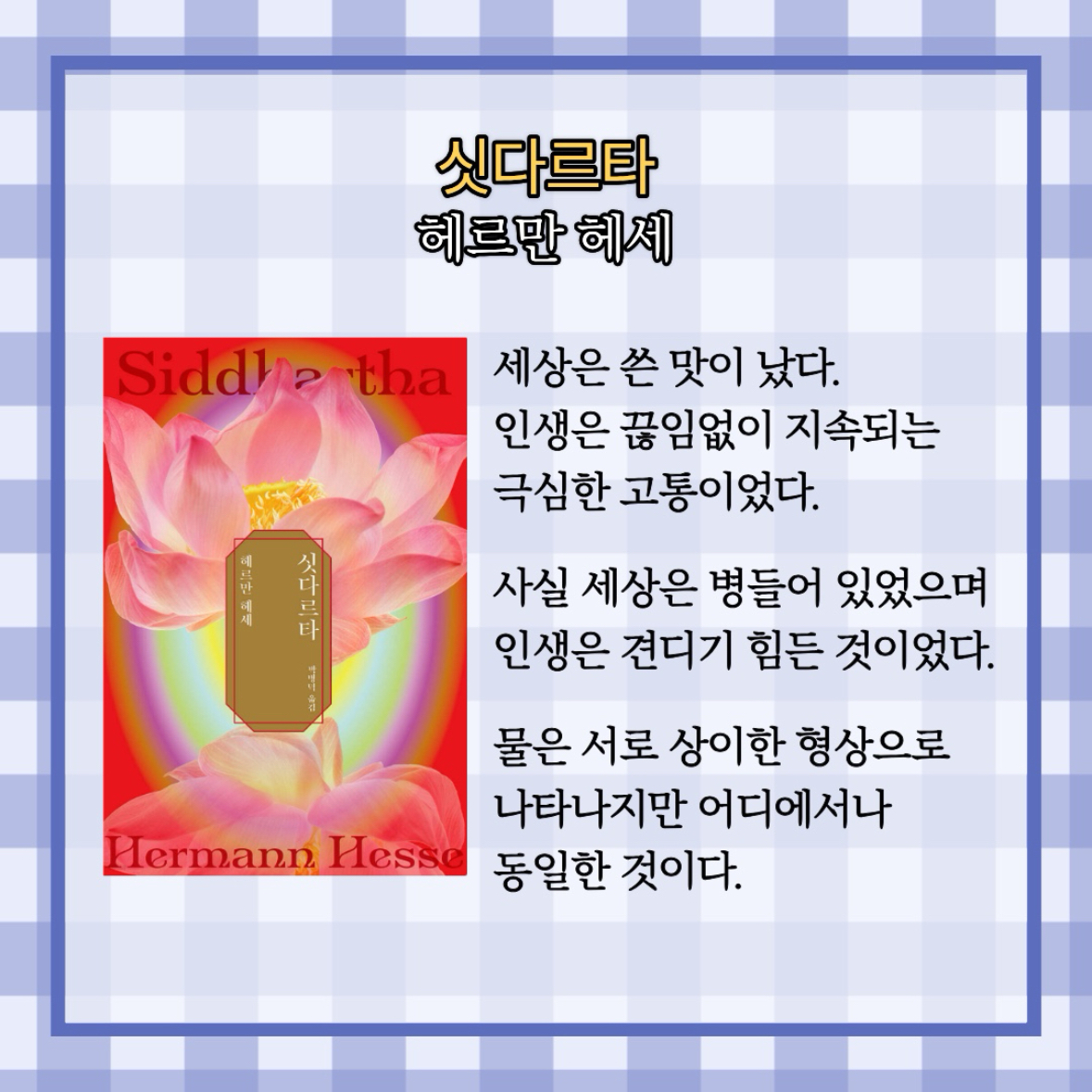 원정대님의 싯다르타 게시물 이미지